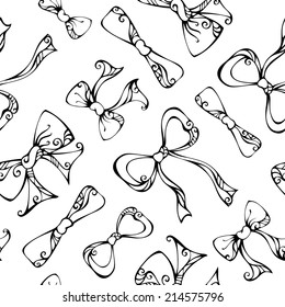 Vector illustration of bow texture. Festive hand-drawn elements for your design.