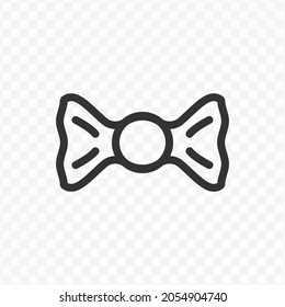 Vector illustration of bow tie icon in dark color and transparent background(png).