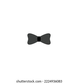 Vector Illustration of Bow Tie Icon. Black necktie vector illustration. Butterfly tie icon, Bow tie pictogram isolated on white background. Simple Party Tie icon in flat style 