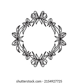 Ilustración vectorial de la corona de arco. Es perfecto como una impresión de diferentes artículos, como tarjetas de regalo, invitaciones, logotipo, etc.