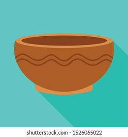 Vector illustration of bowl and ceramic symbol. Web element of bowl and container vector icon for stock.