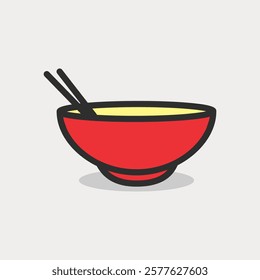 Vector illustration of a bowl for food