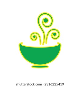 Vector illustration bowl icon isolated on white background.