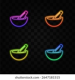 vector illustration. bowl. neon style.pylon on background.premium quality symbols.vector icons for concept and graphic design