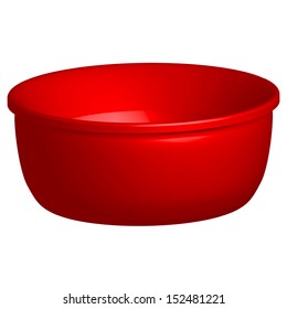 vector illustration of Bowl red