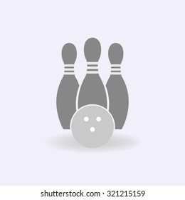 Vector illustration of bowling