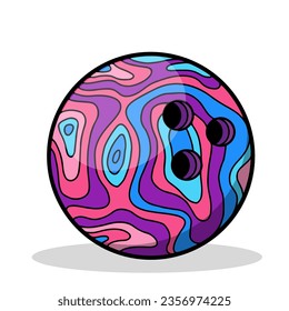 Vector illustration of bowling ball