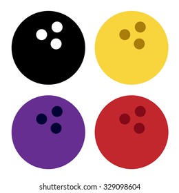 Vector illustration of bowling ball