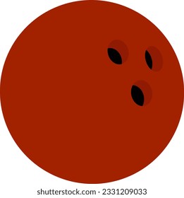Vector illustration of bowling ball in cartoon style