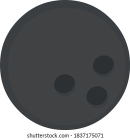 Vector illustration of bowling ball emoticon