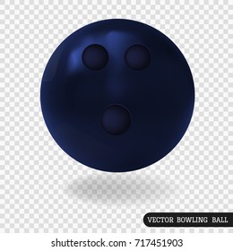Vector illustration bowling ball. Isolated on a transparent background. EPS 10