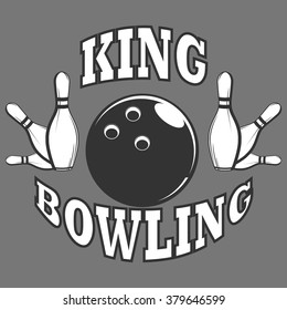 vector illustration for bowling club