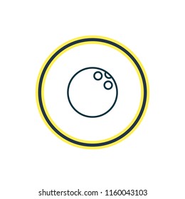 Vector illustration of bowling icon line. Beautiful sport element also can be used as kegling icon element.