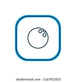 Vector illustration of bowling icon line. Beautiful fitness element also can be used as kegling icon element.