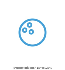 Icono de ilustración vectorial, bolos. Plantilla de diseño de línea