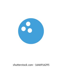 
Vector illustration, bowling icon template