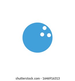 
Vector illustration, bowling icon template