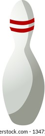 Vector illustration of a bowling pin