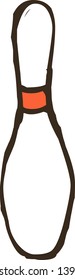 Vector illustration of a bowling pin
