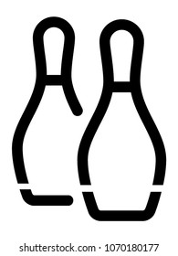 Vector illustration of Bowling Pins Icon
