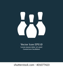 Vector illustration of bowling pins icon