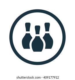 Vector illustration of bowling pins icon