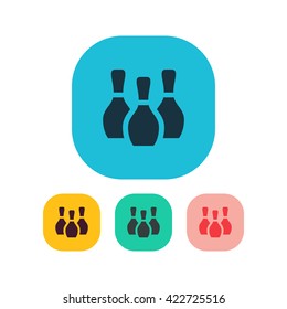 Vector illustration of bowling pins icon
