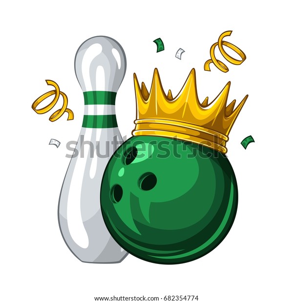 Vector Illustration Bowling Skittle Green Bowling Stock Vector Royalty Free 682354774