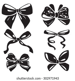 The vector illustration "bows" for design