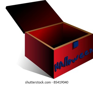 A vector illustration of a box. All obgects can be moved edited and scaled separetly without quality loss.