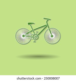 Vector illustration of  box bicycle color background.