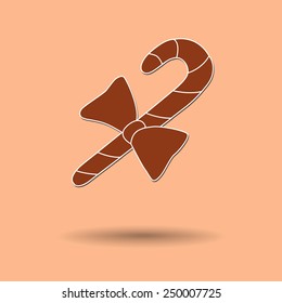 Vector illustration of  box candy color background.