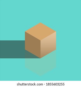 vector illustration box for delivery on background.