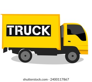 vector illustration of a box truck