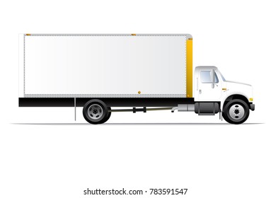 Vector illustration of a box truck.