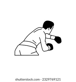 vector illustration of a boxer