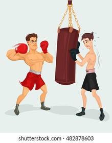 Vector illustration of a boxer