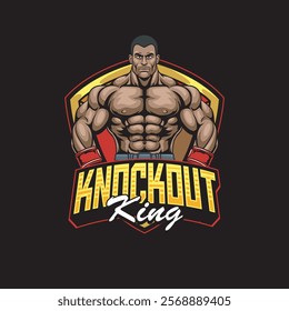 Vector Illustration of Boxer with Detailed Vector Illustration Available for Logo Badge