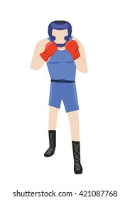 vector illustration of boxer. eps 10