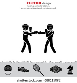 Vector illustration. Boxers icon