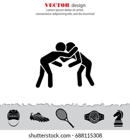 Vector illustration. Boxers icon
