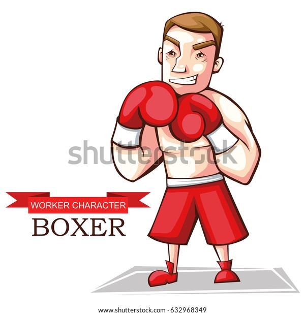 Vector Illustration Boxers Image Isolated On Stock Vector (Royalty Free ...