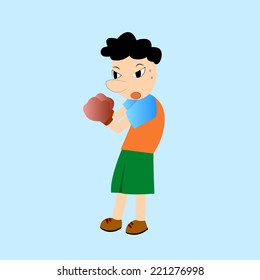 Vector illustration of boxing