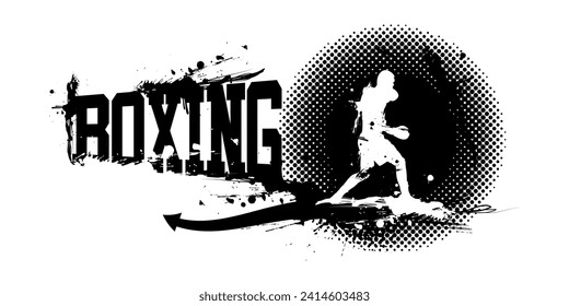 A vector illustration of Boxing Banner