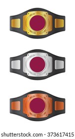Vector illustration of boxing belts. svg
