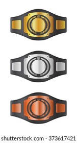 Vector illustration of boxing belts. svg