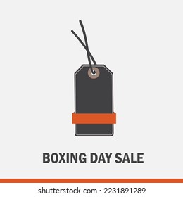 Vector Illustration of Boxing Day Sale. Simple and Elegant Design
