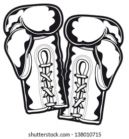 Vector illustration of boxing gloves
