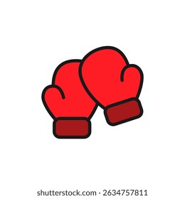 Vector illustration of an boxing gloves icon on a white background