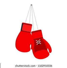 Vector illustration. Boxing gloves on a white background.